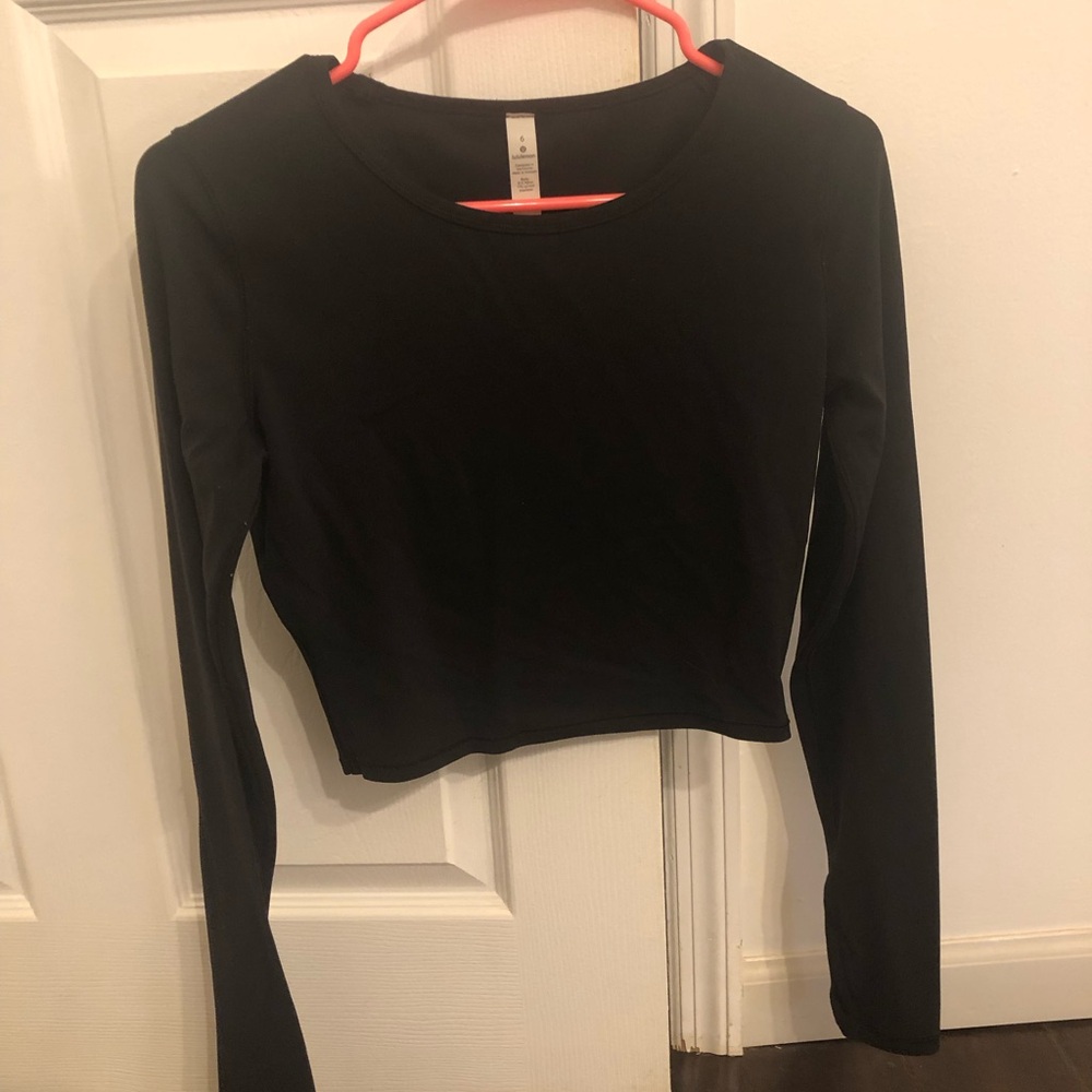 Lululemon Black Long Sleeve Women's Crop Top